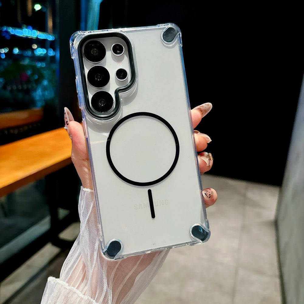Transparent Magnetic Soft TPU Case For For Samsung