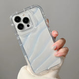 Soft Candy Transparent Wavy Texture Case For iPhone