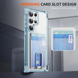 Clear Cover with Card Slot Holder Case for Samsung