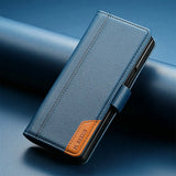 Luxury Leather Wallet Magnetic Armor Case for Samsung