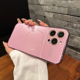 Luxury Large Glass Window Magsafe Case For iPhone