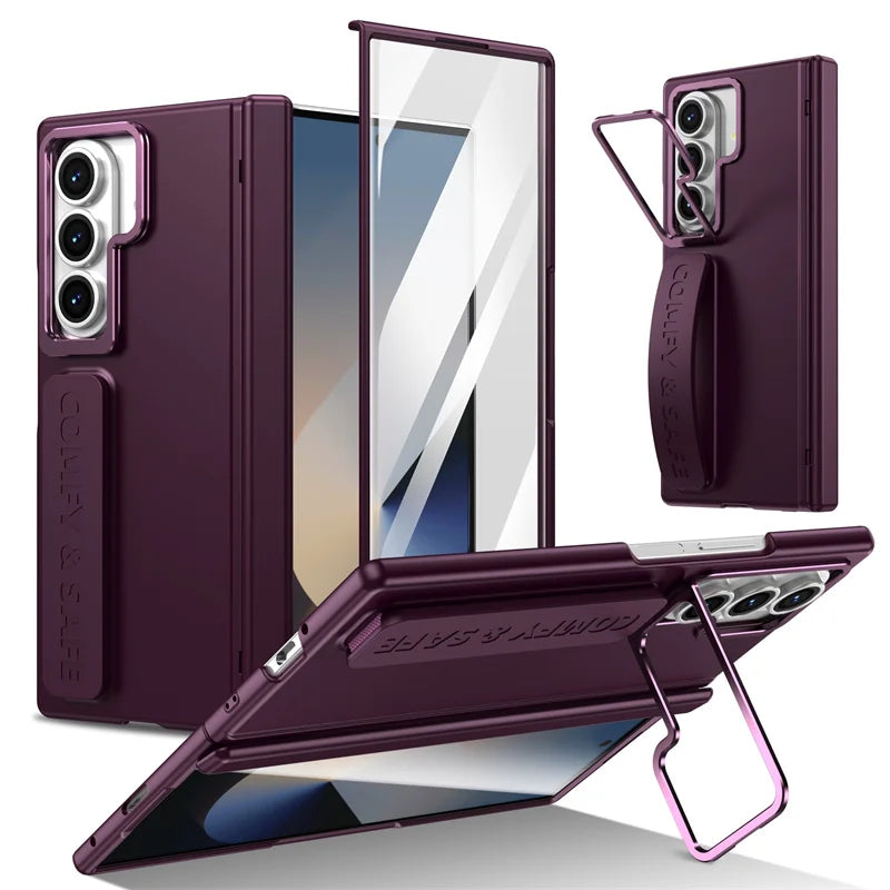 Wristband Magnetic Hinge Case For Samsung