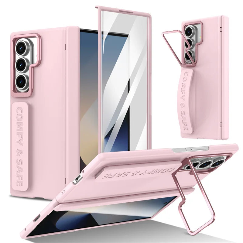 Wristband Magnetic Hinge Case For Samsung