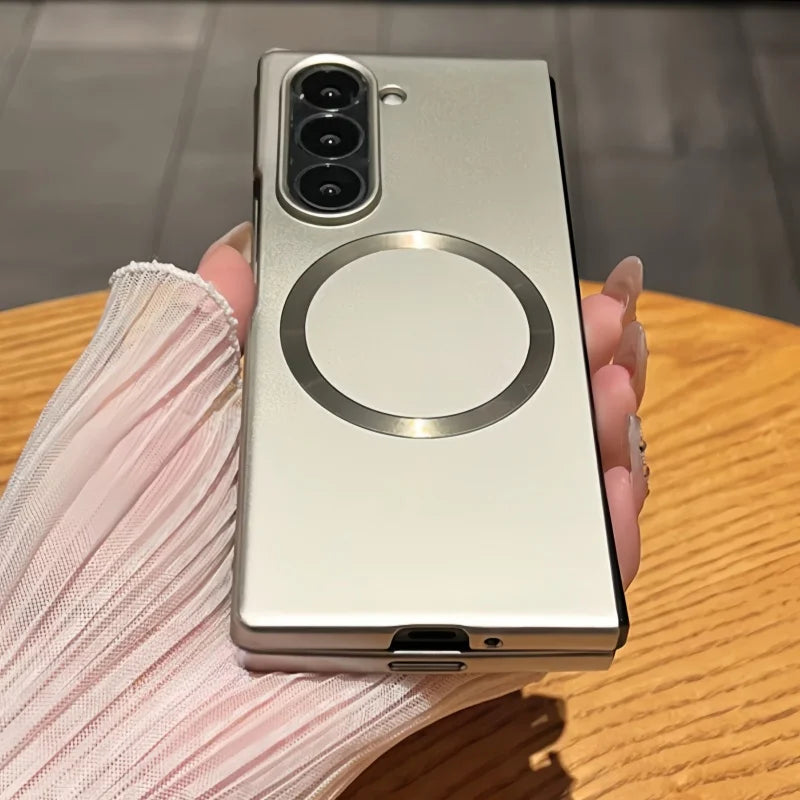 Ultra Thin Metal Paint Plating Magnetic Frosting Case For Samsung