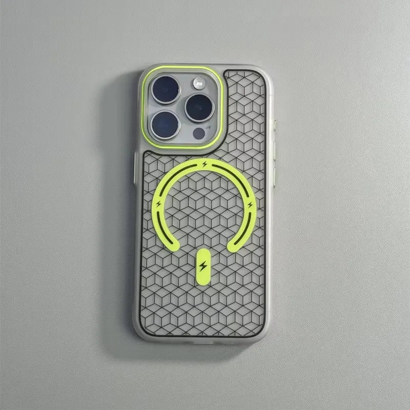 Ultrathin Frosted Geometric Elements MagSafe Case For iPhone