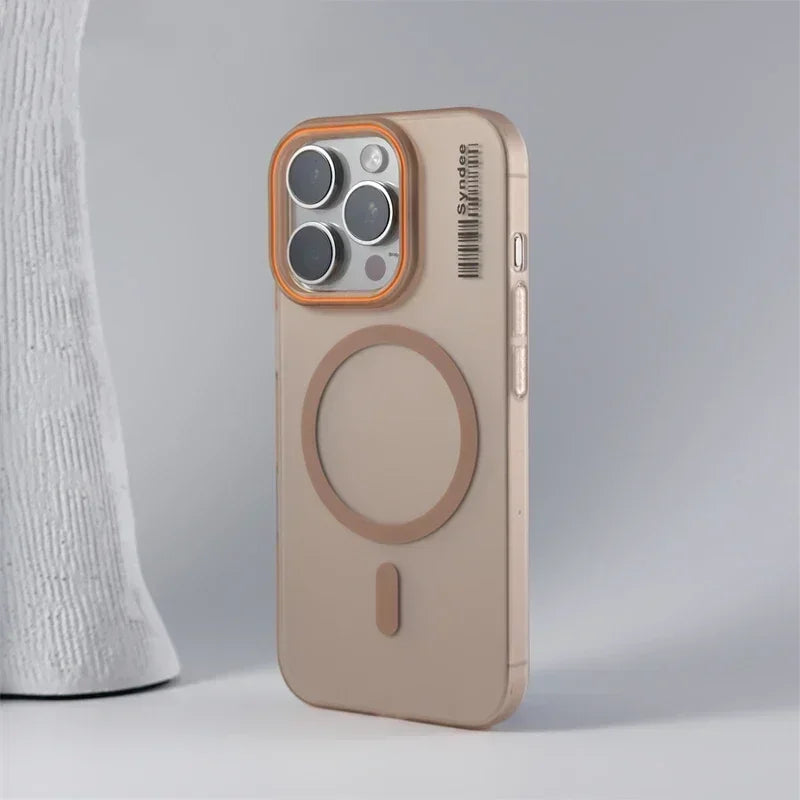 Ultra Thin Frosted Barcode MagSafe Phone Case for iPhone