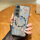 Magnetic For Magsafe Butterfly Flower Case For Samsung