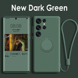 Liquid Silicone Magnetic Holder Case For Samsung