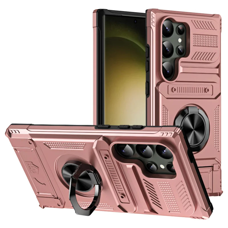 Heavy Duty Drop Protection Wallet Case For Samsung