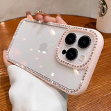Luxury Bling Rhinestone Diamond Transparent Case For iPhone