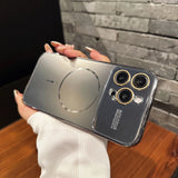 Luxury Large Glass Window Magsafe Case For iPhone