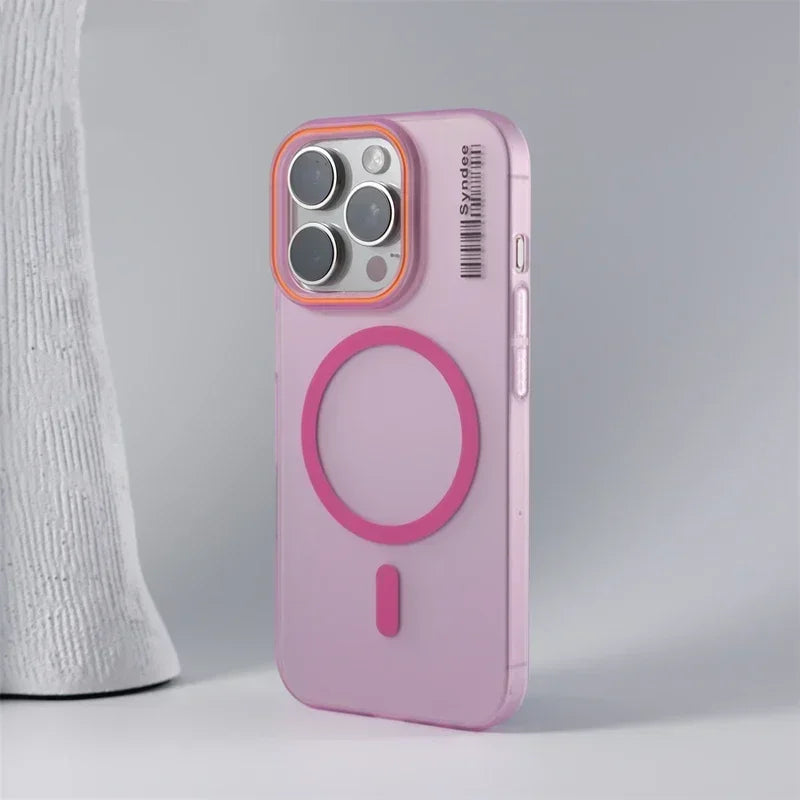 Ultra Thin Frosted Barcode MagSafe Phone Case for iPhone