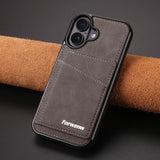 Business Flip Leather Built-in Magnetic Wallet Card Case for iPhone