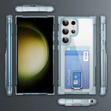 Clear Cover with Card Slot Holder Case for Samsung