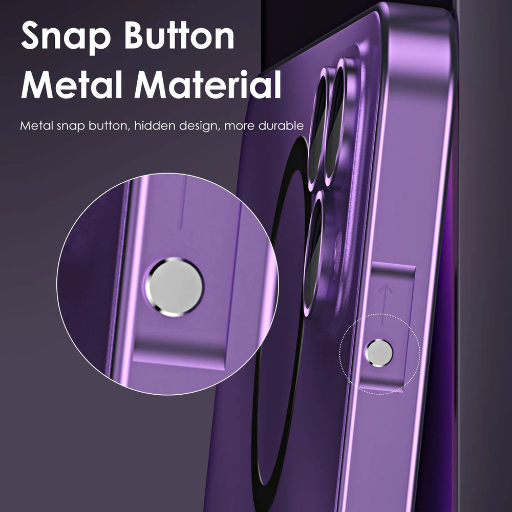 Aluminum Metal Frame Magnetic Case For iPhone