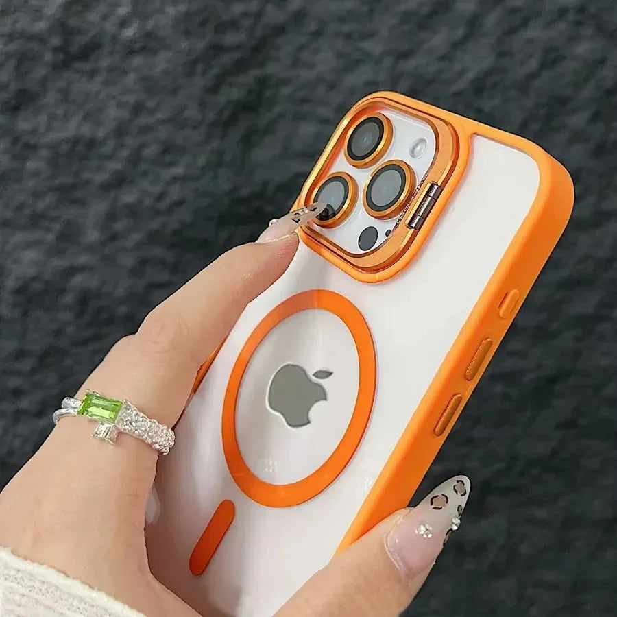 Luxury Magnetic Ring Stand Case For iPhone