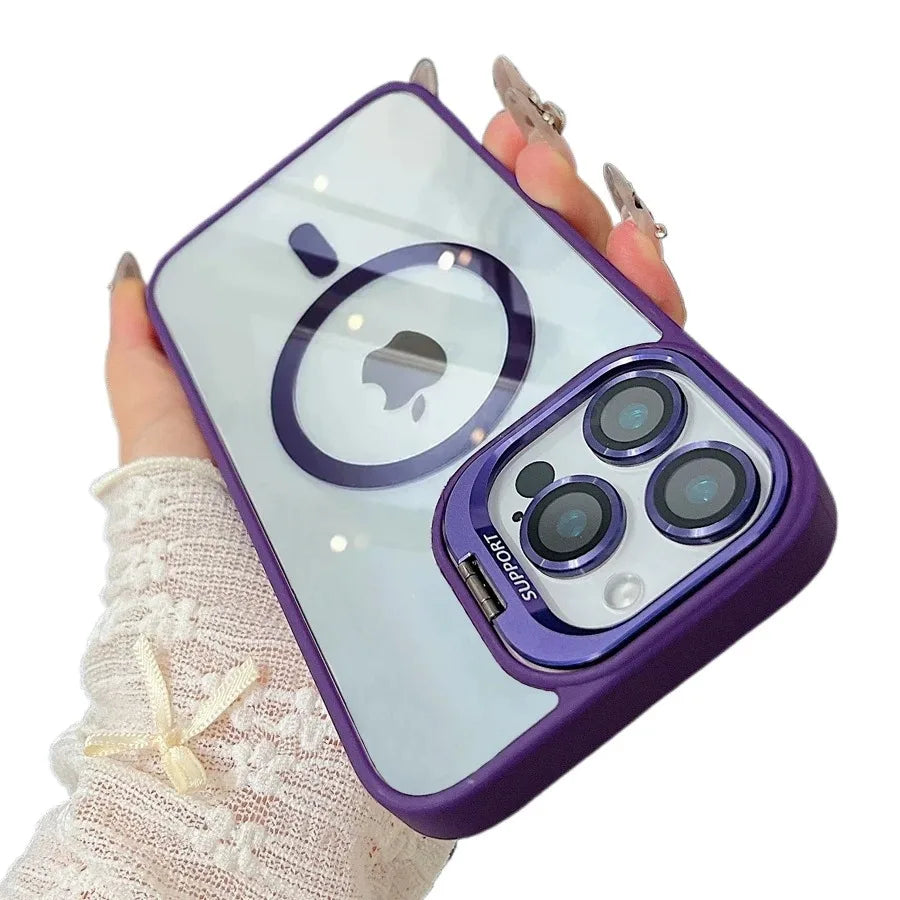 Luxury Magnetic Ring Stand Case For iPhone