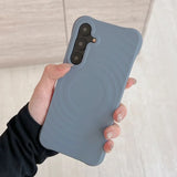 Luxury Water Ripple Liquid Silicone For MagSafe Case For Samsung
