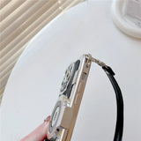 Luxury Retro Stereo Camera Hand with Lanyard Case For iPhone