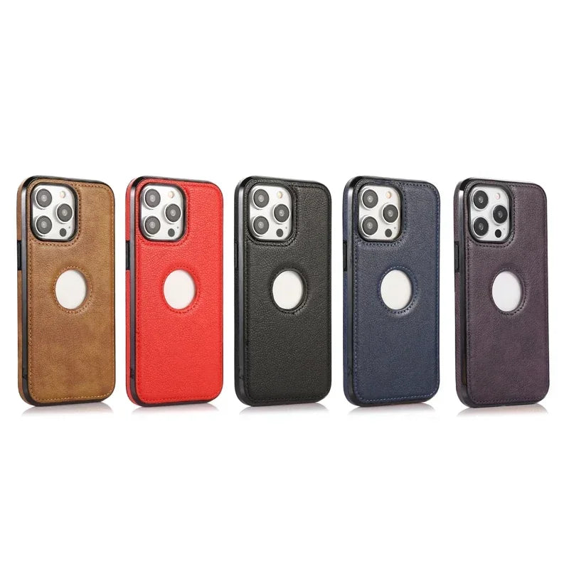 Luxury Classic Leather Thin Slim Case for IPhone