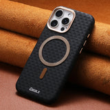 Luxury Solid Color Triangle Pattern Magnetic Case for iPhone