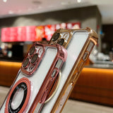 Fashion Plating Magnetic Bracket Case for iPhone