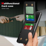 Leather Flip Card Wallet Case For Samsung