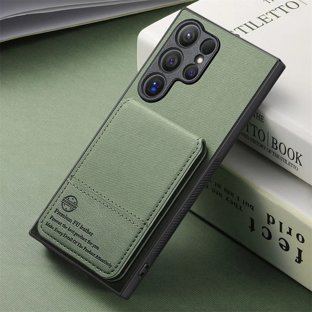 Magnetic Wallet with Card Holder Phone Case for Samsung