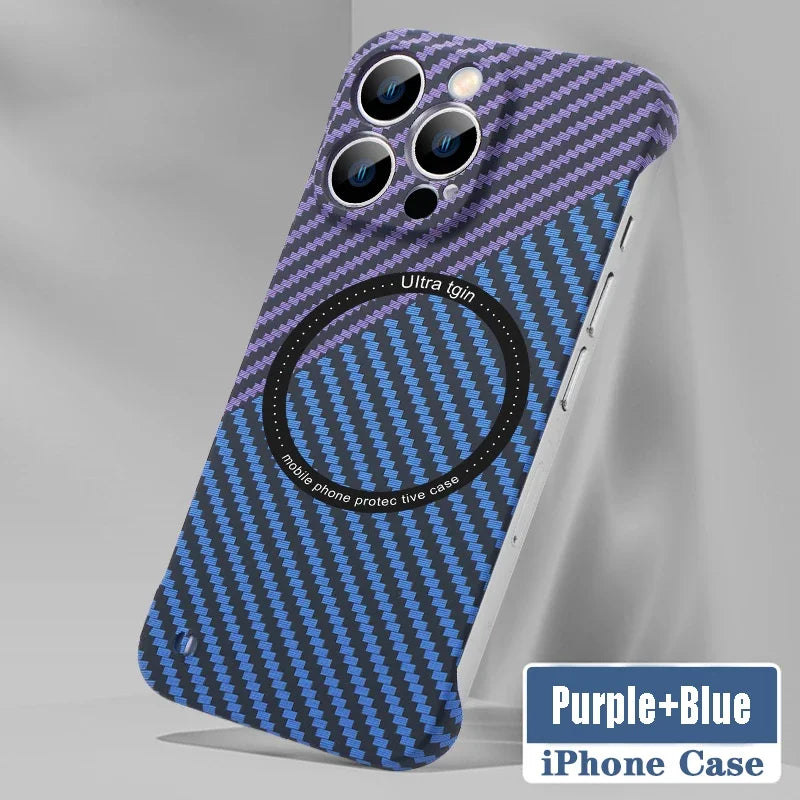 Ultra Thin Carbon Fiber Magnetic Case for iPhone