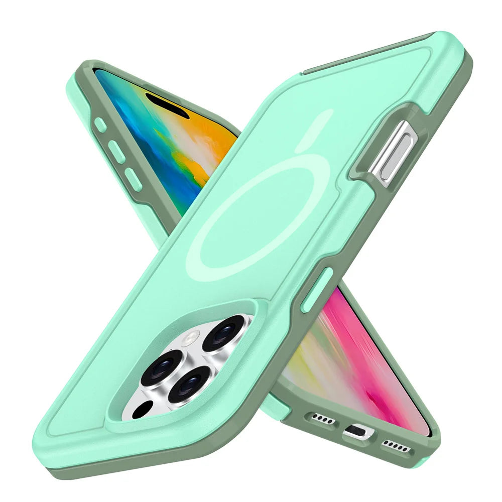 Dual Layer Protection Armour Magnetic Case For iPhone