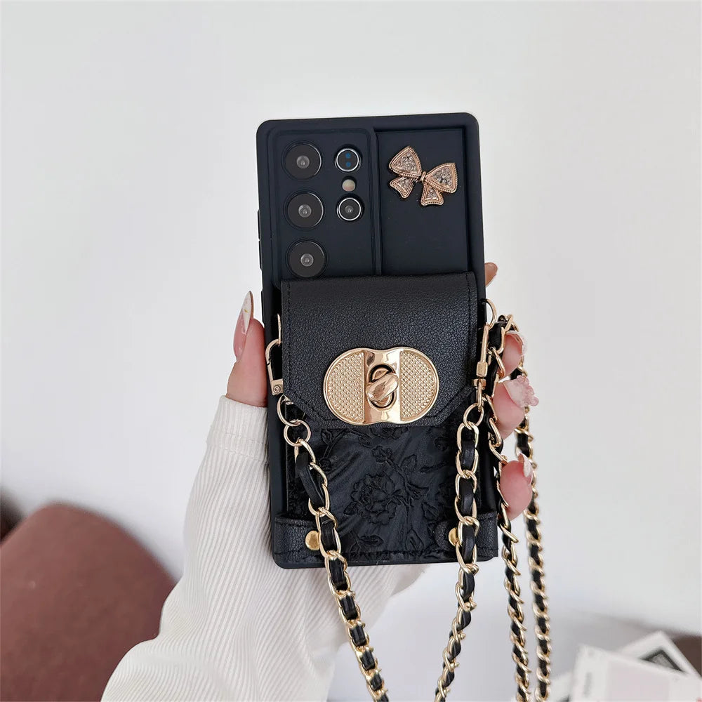 Crossbody Wallet Card Holder Case for Samsung