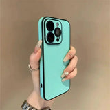 Luxury Leather Colorful & Soft Silicone Bumper Case for iPhone