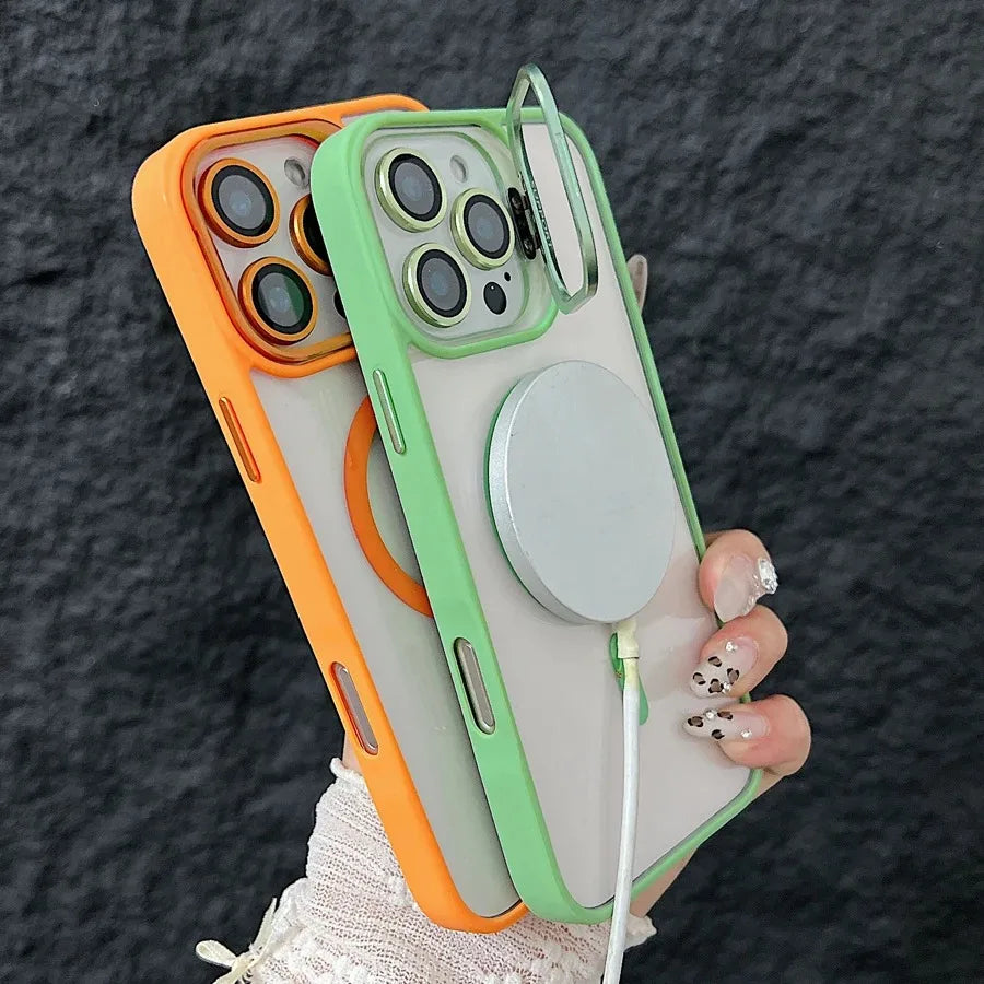 Luxury Magnetic Ring Stand Case For iPhone
