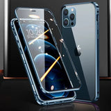 Double-Sided Glass 360°Full Protection Metal Case For IPhone