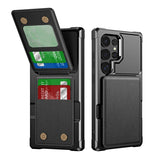 Leather Flip Card Wallet Case For Samsung