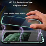 Double-Sided Glass 360°Full Protection Metal Case For IPhone