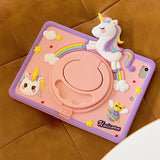Cartoon Horse Silicone swivel bracket Case For iPad