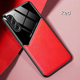 TPU Leather Magnetic Holder Case For Samsung Galaxy