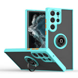 Car Magnetic Ring Bracket Silicone Cover Phone Case For Samsung Galaxy