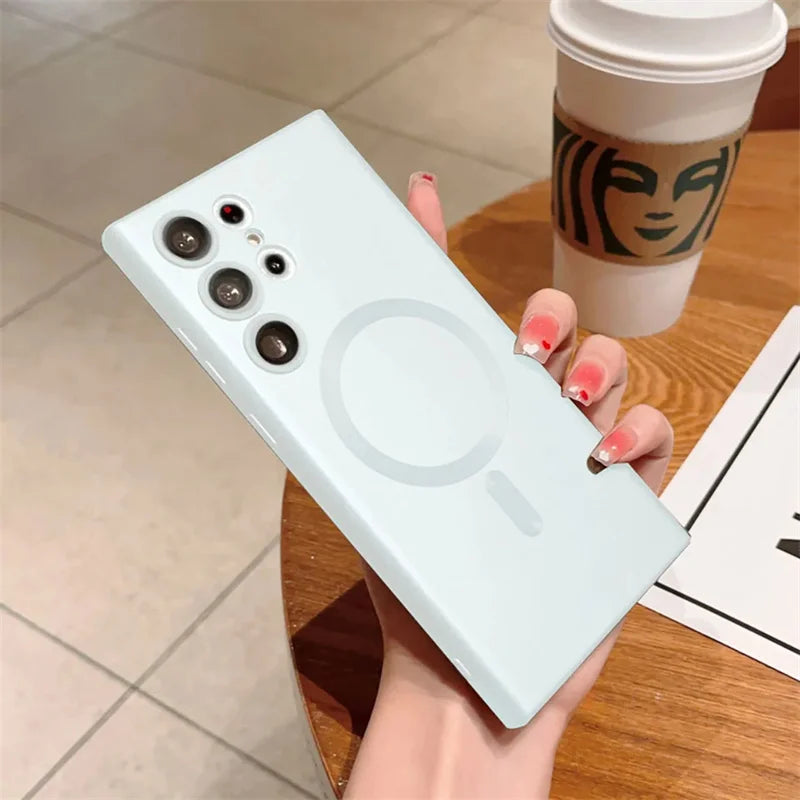 Luxury Shockproof Magnetic Wireless Charging For Magsafe Cases For Samsung