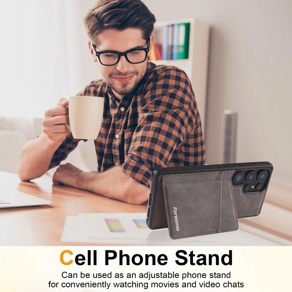 Leather Magnetic Case for Samsung