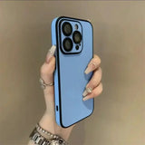 Luxury Leather Colorful & Soft Silicone Bumper Case for iPhone