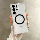 Transparent Armour Magnetic Case For Samsung