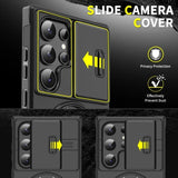 Armor Magnetic Bracket Case Slide Camera Protection Shockproof Cover for Samsung