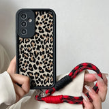 Leopard Wrist Chain Lanyard Case for Samsung