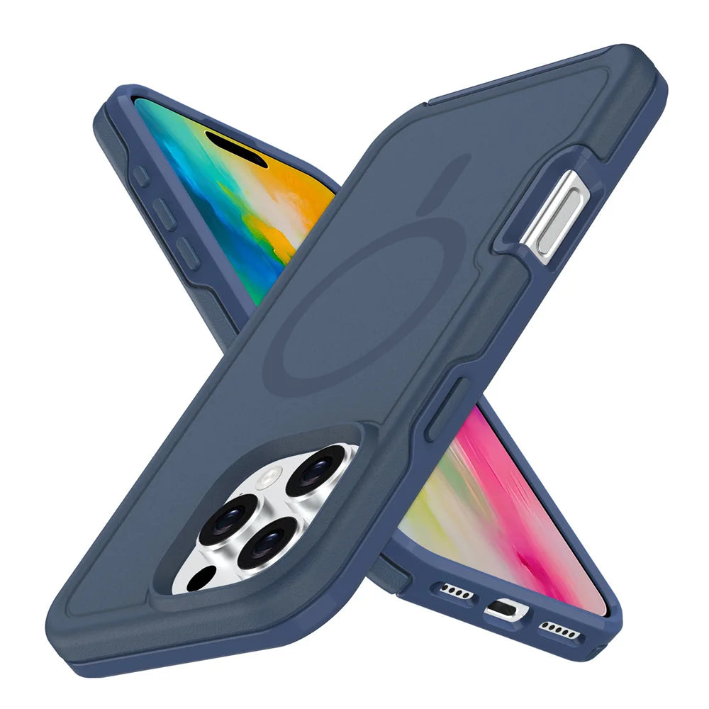 Dual Layer Protection Armour Magnetic Case For iPhone