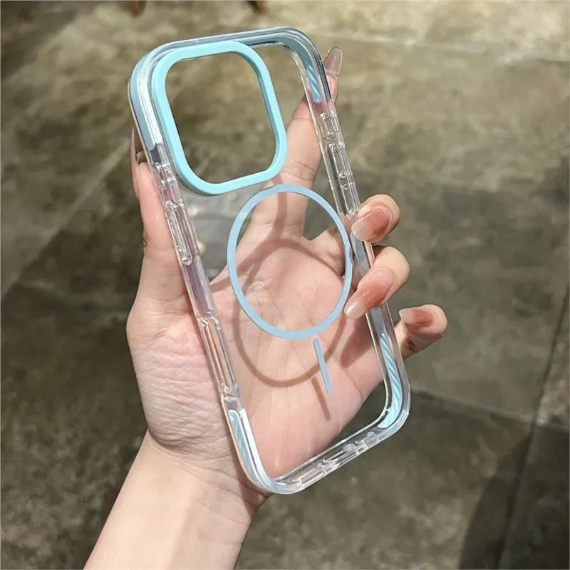 Luxury Clear Soft For Magsafe Case for iPhone