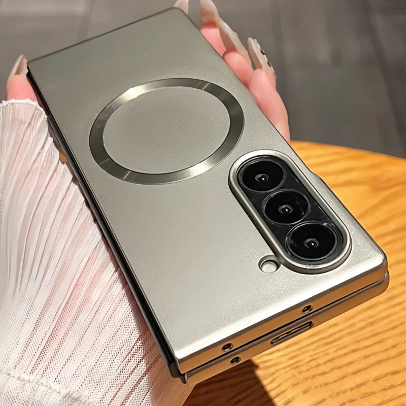 Ultra Thin Metal Paint Plating Magnetic Frosting Case For Samsung