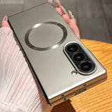 Ultra Thin Metal Paint Plating Magnetic Frosting Case For Samsung