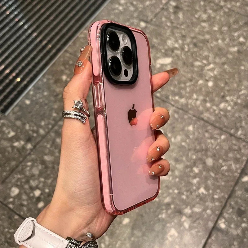 Luxury Transparent Airbag Bumper Case For iPhone